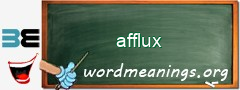 WordMeaning blackboard for afflux